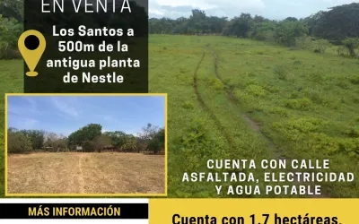 Terreno en venta en Los Santos, Ideal para proyectos residenciales, comerciales o agrícolas.